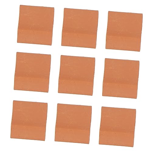 TOYANDONA 1 Set Mini Geländer Mit Roten Ziegeln Modelliersteine Häuser Bauplatten Dekoration Rote Ziegel Puppen Bastelsets Missionsprojekt Zubehör Dachgrundplatte Dekorative von TOYANDONA