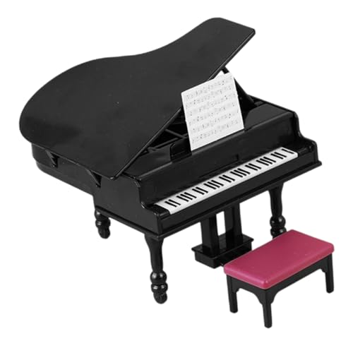 TOYANDONA 1 Set Mini Klavier Und Hocker Modell Puppenhaus Instrument Prop Puppenhaus Miniatur Ornament TOYANDONA 1 Set Mini Klavier Und Hocker Modell Puppenhaus Instrument Prop Puppenhaus Miniatur Ornament von TOYANDONA