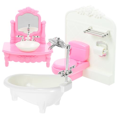 TOYANDONA 1 Set Miniatur Badezimmer Modell Mit Waschbecken Toilette Und Badewanne Puppenhaus Zubehör Für Zufällige Farben Ideales Für Mini Häuser Und Rollenspiele TOYANDONA 1 Set Miniatur Badezimmer Modell Mit Waschbecken Toilette Und Badewanne Puppenhaus Zubehör Für Zufällige Farben Ideales Für Mini Häuser Und Rollenspiele von TOYANDONA