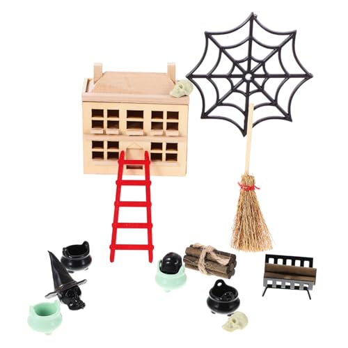 TOYANDONA 1 Set Miniatur Puppenhausmöbel Ornamente Halloween Set Modellbausätze Spielzeughaus Wohnaccessoires Dekorationen Halloween Puppenhaus Dekoration Puppenhaus Requisite von TOYANDONA