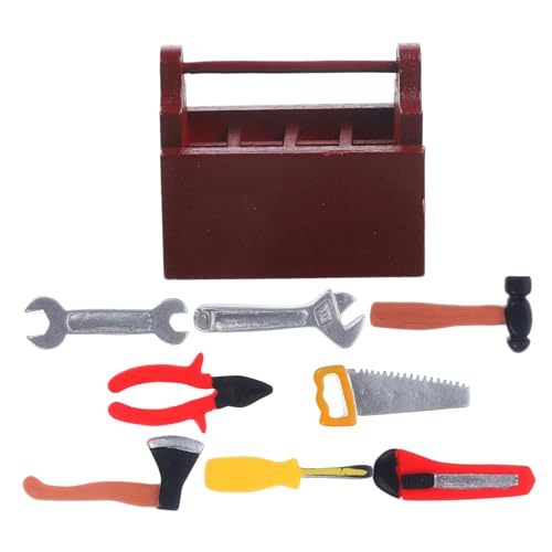 TOYANDONA Puppenhaus Klein 1 Set Werkzeugset Für Puppenhaus Dekorative Resinwerkzeuge Mit Werkzeugkasten Zubehör Für Puppenhausmöbel Und Miniaturspielzeug Werkzeugkasten TOYANDONA Puppenhaus Klein 1 Set Werkzeugset Für Puppenhaus Dekorative Resinwerkzeuge Mit Werkzeugkasten Zubehör Für Puppenhausmöbel Und Miniaturspielzeug Werkzeugkasten von TOYANDONA