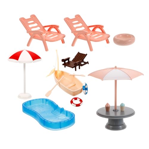 TOYANDONA 1 Set Miniatur-strandzubehör Für Puppenhäuser, Schwimmring, Strandkorb, Sonnenschirm Und Boot, DIY-szenendekorationen TOYANDONA 1 Set Miniatur-strandzubehör Für Puppenhäuser, Schwimmring, Strandkorb, Sonnenschirm Und Boot, DIY-szenendekorationen von TOYANDONA