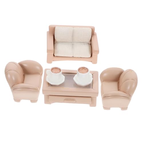 TOYANDONA 1 Set Miniaturmöbelhaus Minifiguren Spielzeugsofas Kleine Häuser Couchtisch Dekoration Couches Miniatursofa Zum Basteln Puppenmöbel Minisofa Zum Basteln Miniatursachen von TOYANDONA
