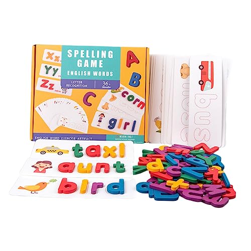 TOYANDONA 26 Englische Buchstaben-zuordnungsspiel-Spielzeug Holz-Alphabet-Spielzeug Für Jungen Und Mädchen Englische Wörter Lernspielzeug Puzzle-Spielzeug Für Babys TOYANDONA 26 Englische Buchstaben-zuordnungsspiel-Spielzeug Holz-Alphabet-Spielzeug Für Jungen Und Mädchen Englische Wörter Lernspielzeug Puzzle-Spielzeug Für Babys von TOYANDONA