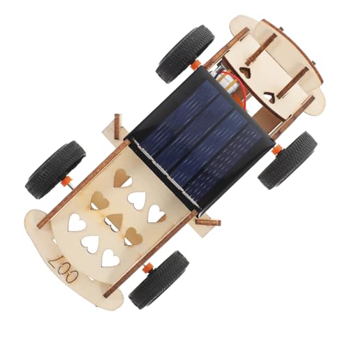 TOYANDONA 1 Set Modellbausätze Auto Spielzeugautos Kinderspielzeug Wissenschaftliche Experimentierprojekte Für Solar DIY DIY Experimente Lernspielzeug Für Solar Heimspielzeug Aus Holz von TOYANDONA