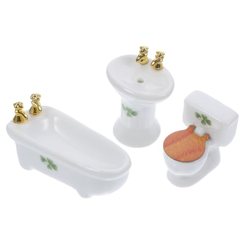 TOYANDONA 1 Set Puppe Dusche Dusche Mini Modell Keramik Miniatur Möbel Ornament Mini von TOYANDONA