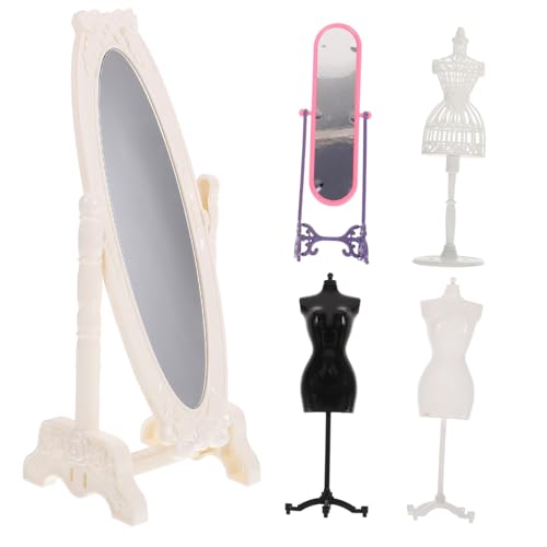 TOYANDONA 1 Set Puppe Kleid Display Miniatur Puppe Kleid Rack Kunststoff Puppe Display Stand Mannequin Modell Stehen TOYANDONA 1 Set Puppe Kleid Display Miniatur Puppe Kleid Rack Kunststoff Puppe Display Stand Mannequin Modell Stehen von TOYANDONA