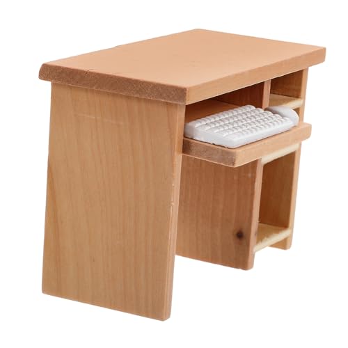 TOYANDONA 1 Set Puppenhaus Computer Schreibtisch Puppen Schreibtisch Puppenhaus Film Puppe Computer Puppenhaus Büro Schreibtisch Babypuppe Miniatur Möbel Zubehör Puppenhaus Versorgung von TOYANDONA