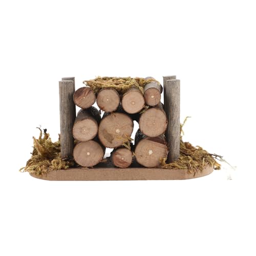 TOYANDONA 1 Set Puppenhaus-Miniatur-Brennholzstapel-Requisiten Realistisches Holzrasen-Kaminmodell Puppenhaus-Brennholzstapel Mini-Brennholzmodell Für Puppenhaus DIY Mikro-Landschaftsdekor von TOYANDONA
