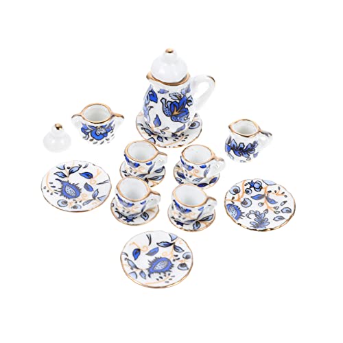 TOYANDONA 1 Set Puppenhaus Teeservice Teetassen Tablett Wohnaccessoires Dekoration Mini Teekannen Kinderspielzeug Teetassen Teegeschirr Tablett Modell TOYANDONA 1 Set Puppenhaus Teeservice Teetassen Tablett Wohnaccessoires Dekoration Mini Teekannen Kinderspielzeug Teetassen Teegeschirr Tablett Modell von TOYANDONA