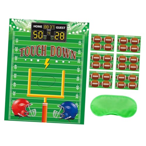 TOYANDONA 1satz Football Party Spiel-Poster Dekorationen Mit Amerikanischem Fußball-Thema Für Sportgeburtstagsfeiern Inklusive Poster Aufkleber Augenmaske Und Klebepunkte von TOYANDONA