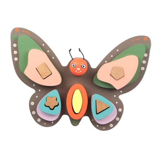 TOYANDONA 1 Set Schmetterlings Bausteine Frühes Lernspielzeug Geometrie Matching Lernspielzeug Geometrische Blöcke Kognitionsspielzeug Matching Block Geometrische Stapelblöcke Aus von TOYANDONA