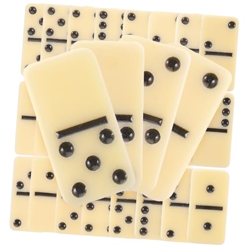 TOYANDONA 1 Set Set Dominosteine ​​Domino Bausteine ​​Brettspiele Domino Block Domino Domino Brettspiel Melamin von TOYANDONA