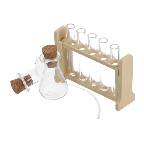 TOYANDONA Miniatur-Labor-Spielzeug-Set Reagenzglasständer Und Tropfer Für Puppenhaus-Dekoration von TOYANDONA