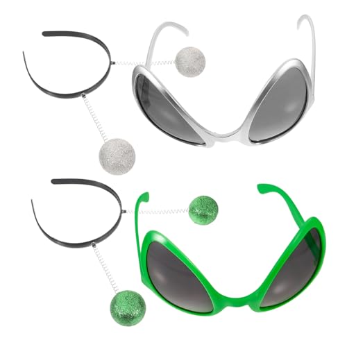 TOYANDONA 1 Set Stirnband Stirnbänder Kleidung Grüne Antenne Outfit Cosplay Stirnband Linse Brille Erwachsenen TOYANDONA 1 Set Stirnband Stirnbänder Kleidung Grüne Antenne Outfit Cosplay Stirnband Linse Brille Erwachsenen von TOYANDONA