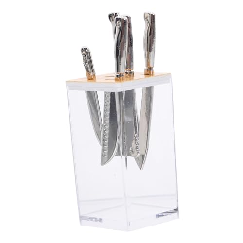TOYANDONA 1 Set Transparentes Set Kunst Und Bastelsets Küchenutensilien Puppenhaus Zubehör Mini Puppenhaus Zubehör Miniatur Küchengeschirr Rollenmodelle Holz Orange von TOYANDONA