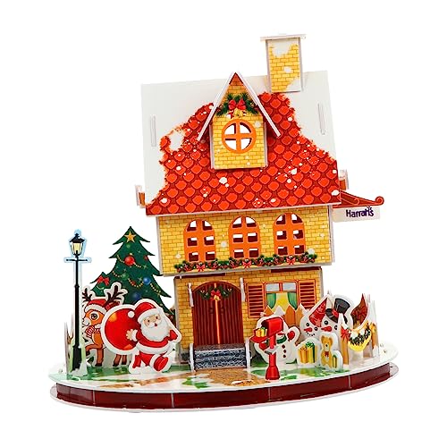 TOYANDONA 1 Set Weihnachts Häuschen Puzzles Für Erwachsene Weihnachtspuzzles Erwachsene Weihnachtspuzzles 3D von TOYANDONA