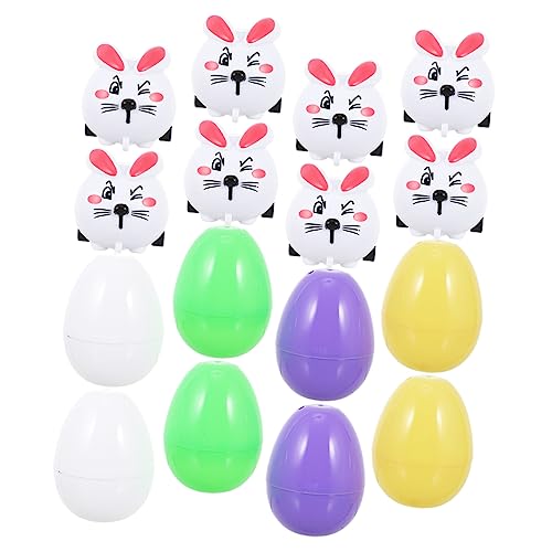 TOYANDONA 1 Set Zurückziehbare Auto Eier Osterkorb Vorgefüllte Ostereier Mini Kuscheltiere Partygeschenke Osterautos Außenspielzeug Eier Hasen Osterfüller Füllmaterial Aus von TOYANDONA