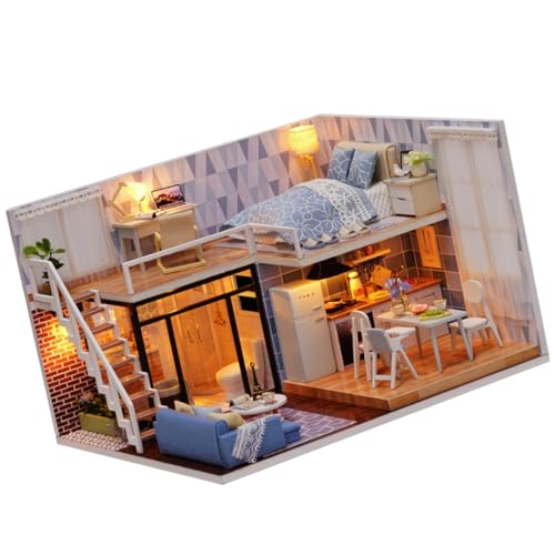 TOYANDONA 1 Stück DIY Wohnung Eulenhaus Den Bausatz Diorama Bausatz Puppenhaus Miniatur Bausatz Tiny House Bausatz Das Hütte Modell Miniatur DIY Mini DIY von TOYANDONA