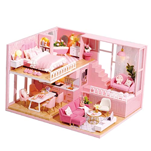 TOYANDONA 1 Stück DIY Wohnung Kleines Kleines Tiny Homes Tiny Houses Das Handbuch Zusammenbau Mini Wohnung Kabine Modell Miniatur DIY Mini DIY von TOYANDONA