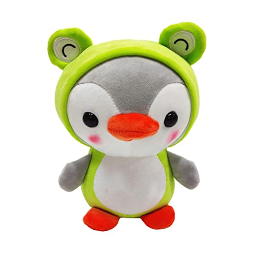 TOYANDONA 1 Stück Grüne Froschpuppe Pinguin- Kinderspielzeug Modische Heimtextilien Pinguin Plüschspielzeug Plüschtier Pinguin -schmuck Plüschpuppe Kinderpuppe Pp Baumwolle von TOYANDONA