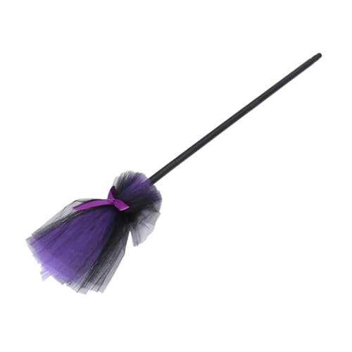 TOYANDONA 1 Stück Halloween Hexenbesen Süße Kleine Hexenbesen Kostüm Cosplay Besen Besenstiel Hexenbesen Kino Requisite Halloween Ornamente Krähentuch von TOYANDONA