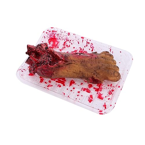 TOYANDONA 1 Stück Halloween-Trickspielzeug Kostüm Halloween-Animatronik Ratte Reißzähne gruseliges Tuch Plüsch Halloween Halloween Toys Fuß Halloween-Körperteile rot von TOYANDONA