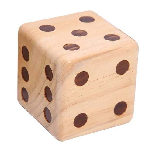 TOYANDONA 1 Stück Holzwürfel Spiel Jumbo Große Würfel Hölzern von TOYANDONA