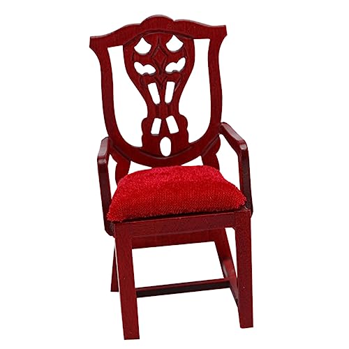 TOYANDONA 1Stk Stuhl aus Mahagoni Holz möbel selber Machen Musterstuhl Stühle Modelle Puppenhaus aus Holz Mini-Hausmöbel Mini-Stuhl Jahrgang Spielzeugzimmer Spielzeugstuhl Sessel Mikroszene von TOYANDONA