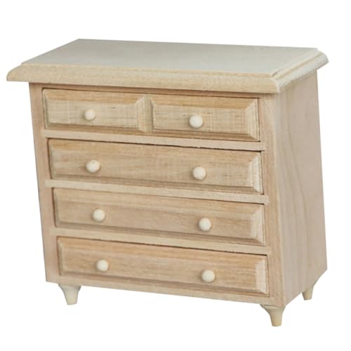 TOYANDONA 1 Stück Mini-Möbelmodell für kinderspielzeug kinderknallzeug hühner Modellbau Set Minischrank Miniatur-Holzschrank Mini- Holzschrank hölzern Beige von TOYANDONA