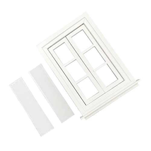 TOYANDONA 1 Stück Mini Möbeltüren und Fenstermodelle Fensterlüftung winzig Jalousie Modell mit doppeltem offenem Fenster Mini-Fenstermodell Türmodell hölzern Weiß TOYANDONA 1 Stück Mini Möbeltüren und Fenstermodelle Fensterlüftung winzig Jalousie Modell mit doppeltem offenem Fenster Mini-Fenstermodell Türmodell hölzern Weiß von TOYANDONA