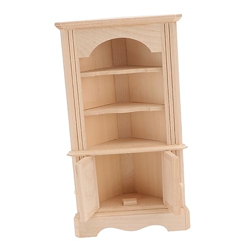 TOYANDONA 1 Stück Puppenhaus Dreiecks Schrank Mini-puppenhausmöbel Miniaturmöbel Puppenstubenmöbel Puppenhaus Möbel Dekoration Miniatur-schrankdekoration Miniatur-wohnmöbel Hölzern von TOYANDONA
