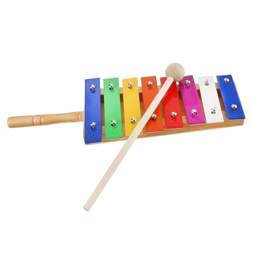 TOYANDONA 1 Stück Siebenton Aluminium Banjo Xylophon Percussion Holz Percussion Kleinkind Percussion Musikspielzeug Für Schlaginstrumente Früherziehungsinstrumente Buntes Metall von TOYANDONA
