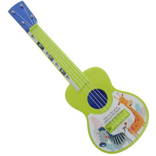 TOYANDONA 1 Stück Ukulele-Spielzeuggitarre für Musical Toy Instruments kinderinstrumente Musikinstrument Kleinkinder Cartoon Tiermuster Ukulele Kinderukulele von TOYANDONA