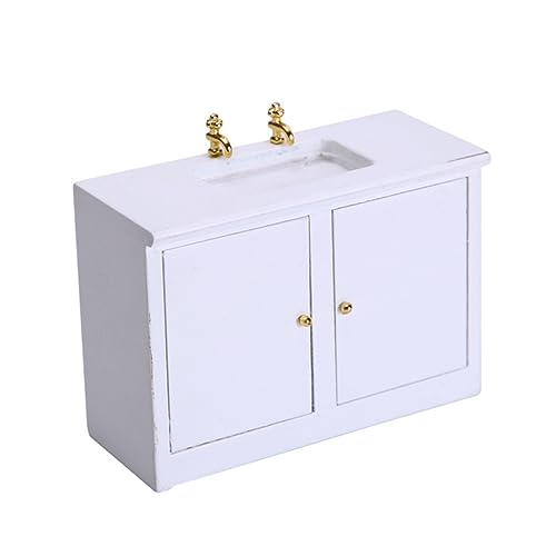 TOYANDONA 1 Stück Waschbeckentisch Kleine Häuser Puppenhausmöbel Kleine Häuser Wassertrog Kleines Kleines Miniaturmöbel Mini Puppenspielzeug Mini Möbel Ornament Weißes von TOYANDONA