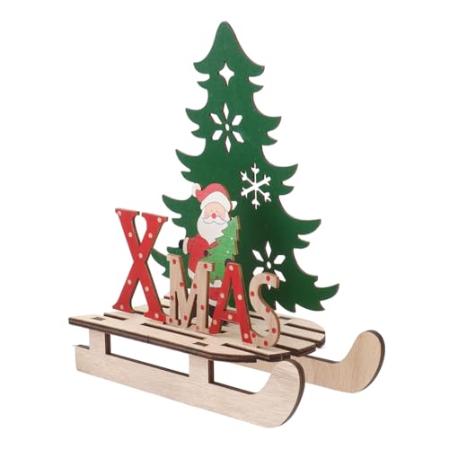 TOYANDONA 1 Stück Weihnachtsschmuck Weihnachtsregal Dekorationen Puzzle Weihnachtsdekor Party Basis Laterne Schlitten Förmige Ornament Aufsatz Tischplatte Zuhause Weihnachtsbaum von TOYANDONA