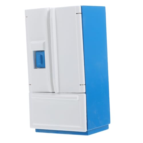 TOYANDONA 1:12 Puppenhaus Miniatur Essen Mini Modell Doppeltür Kühlschrank blau Modell mikro kühlschrank Miniaturgerät Mini-Ornamente zum Basteln Mini-Möbeldekor Holz Weiß TOYANDONA 1:12 Puppenhaus Miniatur Essen Mini Modell Doppeltür Kühlschrank blau Modell mikro kühlschrank Miniaturgerät Mini-Ornamente zum Basteln Mini-Möbeldekor Holz Weiß von TOYANDONA