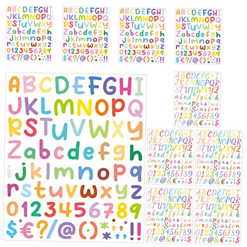 TOYANDONA 10 Blätter Bunte Buchstabenaufkleber Farbige Buchstabenaufkleber Fensteraufkleber Kleine Alphabet-Aufkleber Alphabet-Etiketten Kleine Buchstabenaufkleber Vinyl-Aufkleber Colorful von TOYANDONA
