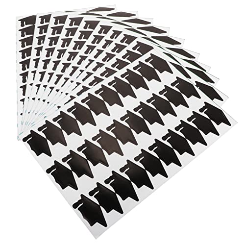 TOYANDONA 10 Blätter Doktor Hut Aufkleber Miniatur-kappenaufkleber Aufkleber Für Geschenkverpackungen Preisaufkleber Für Spiel Aufkleber Selbstklebende Aufkleber Black Papier von TOYANDONA