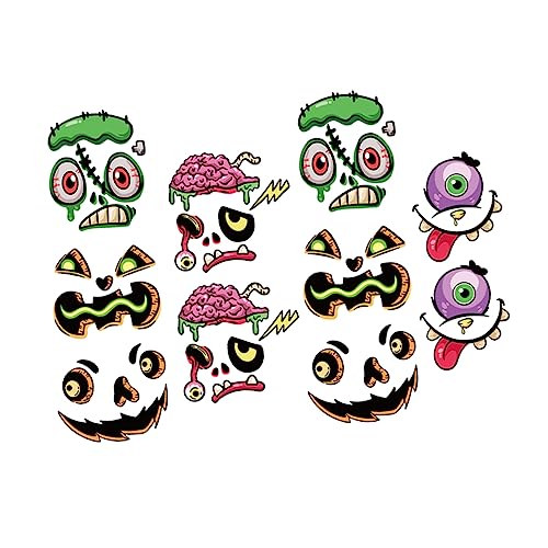 TOYANDONA 10 Blätter Halloween- -Aufkleber Kürbis Wandtattoos Kürbis-Halloween-Aufkleber Halloween-Party-Requisite DIY-kürbisaufkleber Halloween-kostüm-Aufkleber Party Gefälligkeiten PVC von TOYANDONA