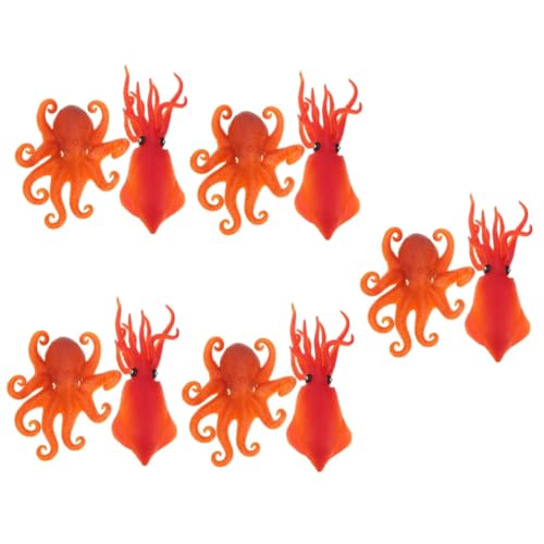 TOYANDONA 10 STK Prise Musik Meerestiermodell Oktopus-Spielzeug aus Silikon Kinderspielzeug Spielzeuge Krabbenspielzeug für Kinder Spielzeug zum Stressabbau Gastgeschenke von TOYANDONA