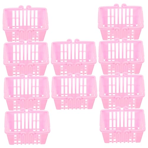 TOYANDONA 10 STK puppenhaus einkaufskorb für kinderspielzeug Miniaturspeicher Einkaufswagen- Mini-Puppenhauszubehör Puppenhaus Mini-Kunststoffkorb für Rosa TOYANDONA 10 STK puppenhaus einkaufskorb für kinderspielzeug Miniaturspeicher Einkaufswagen- Mini-Puppenhauszubehör Puppenhaus Mini-Kunststoffkorb für Rosa von TOYANDONA