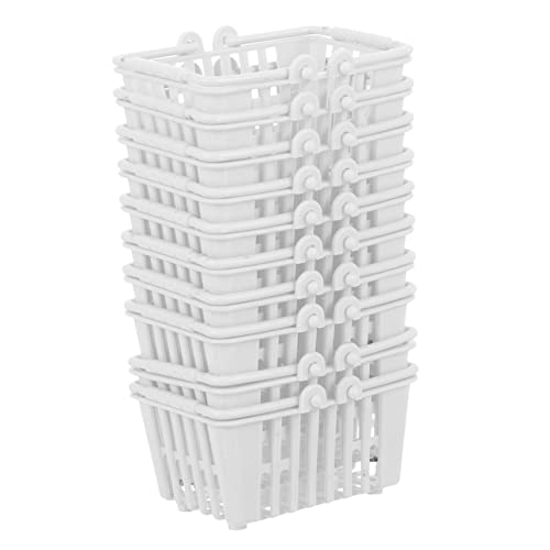 TOYANDONA 10 STK. Zubehör für Puppenhäuser klein Minikorb mit Griff Einkaufskorb winziger Miniaturkorb Miniatur -Szenenzubehör Miniaturkörbe Mini-Einkaufskörbe Plastik Weiß TOYANDONA 10 STK. Zubehör für Puppenhäuser klein Minikorb mit Griff Einkaufskorb winziger Miniaturkorb Miniatur -Szenenzubehör Miniaturkörbe Mini-Einkaufskörbe Plastik Weiß von TOYANDONA