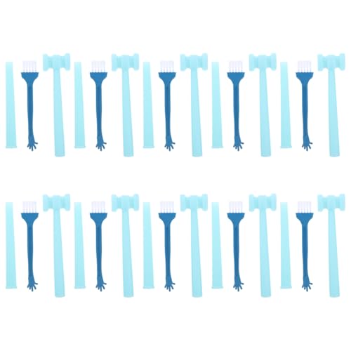 TOYANDONA 10 Sätze Graben Werkzeuge Miniatur-puppenhaus Mehrschichtiges Präsentationsregal Löschbare Sublimationsstifte Rockt Aufbewahrungsständerköcher Seilzüge PVC Blue von TOYANDONA