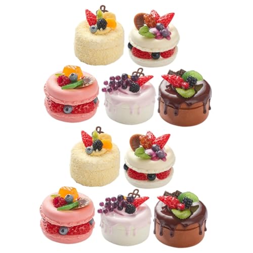 TOYANDONA 10 Sätze Kuchen Selber Machen Spielzeug Für Kinder Künstliche Lebensmittelkuchen Mikrospielzeug Faux-Kuchen-Brot-Dessert Geburtstagstorte Modell Kuchen Zeigen Mini Suite Plastik von TOYANDONA