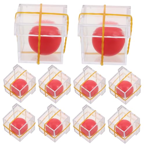 TOYANDONA 10 Sätze Magische Ball Durchdringung Transparente Box Innovative Performance Requisiten für Anfänger und Profis für Partys und Veranstaltungen von TOYANDONA