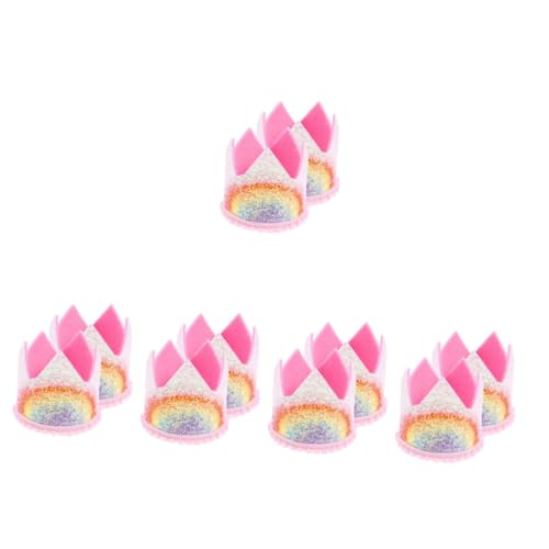 TOYANDONA 10 Stk Regenbogenkrone Geburtstag Kinderhüte Baby-Geburtstagsmütze Haarschmuck Haarband baby stirnbänder Stirnband geburtstag dekore Partyhüte für Kinder einzigartig Kopfbedeckung von TOYANDONA