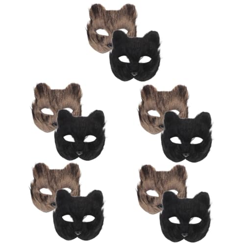 TOYANDONA Halloween-Maske 10 Stk Tierische Maske Kleidung Maskerade-party-maske Masken Für Maskerade Fuchs-cosplay-maske Kostümpartyzubehör Halloween Männer Und Frauen Japan Plastik von TOYANDONA