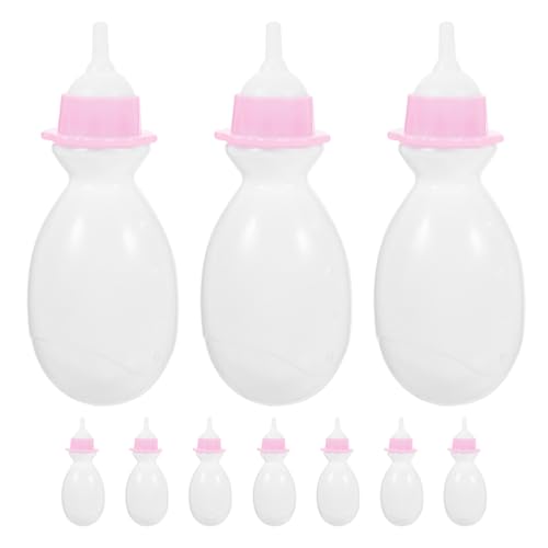 TOYANDONA 10 Stück Babyflasche Geben Vor, Modell Zu Sein Babypuppenflaschen Puppenhaus Lernspielzeug Für Miniatur-puppenflaschen Weiß Plastik von TOYANDONA