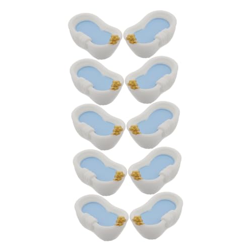 TOYANDONA 10 Stücke Miniatur Puppenhaus Badewanne Set Mini Dusche Badewanne Für Puppen Miniatur Spielzeug Dekorative Zubehör von TOYANDONA